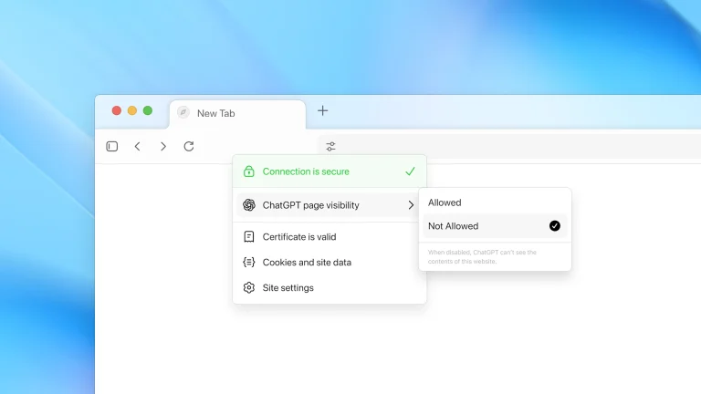 Configurazione di atlas nel browser con ChatGPT